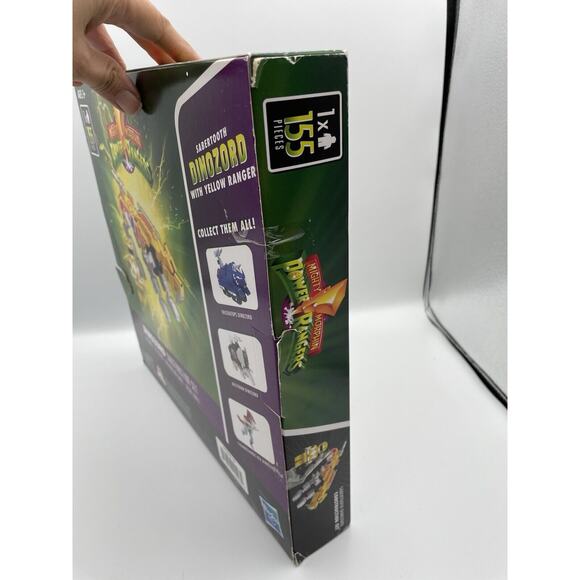 Power Rangers Construction Set SABERTOOTH Dinozord Yellow Ranger 155 Pieces New - Picture 4 of 8